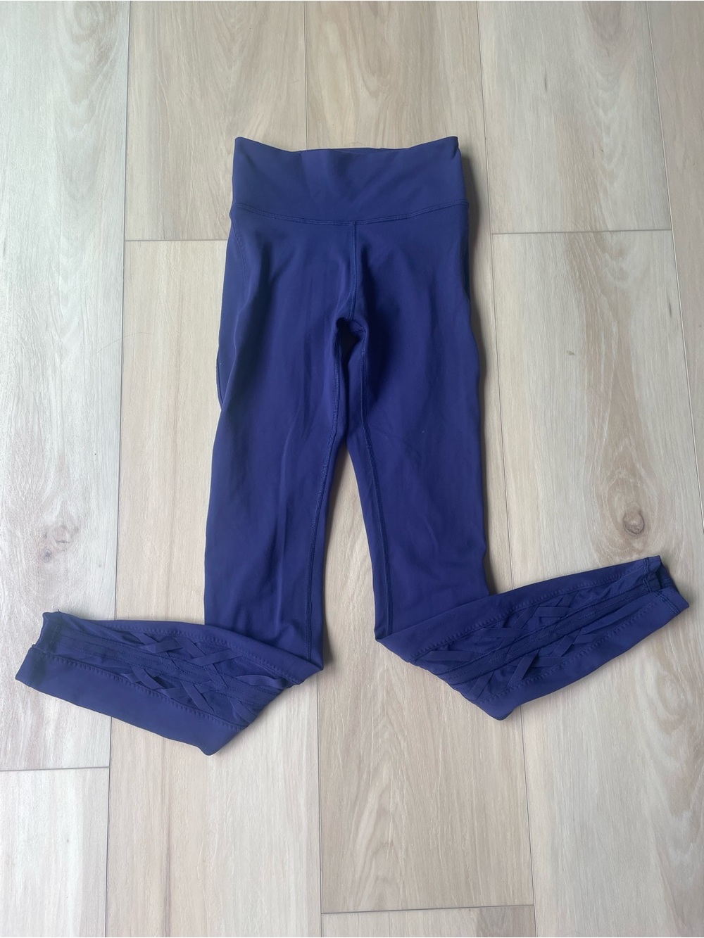 lululemon athletica Girls Purple High-Waist Leggings with Braided Hem
